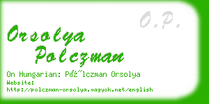 orsolya polczman business card